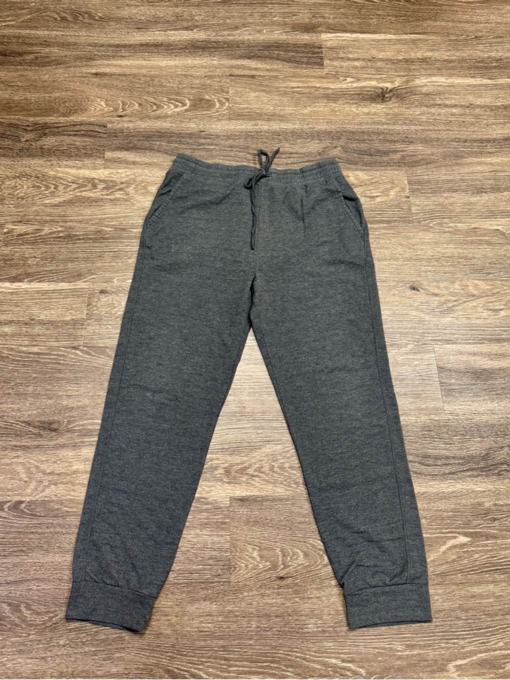 Heat Keep Gray Jogger Sweatpants Drawstring Lounge Athleisure